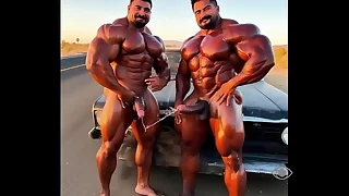 Machos vergones en el desierto